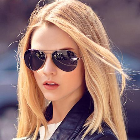 Sølvramme - Fly Polariserte Solbriller for Menn og Kvinner Vintag