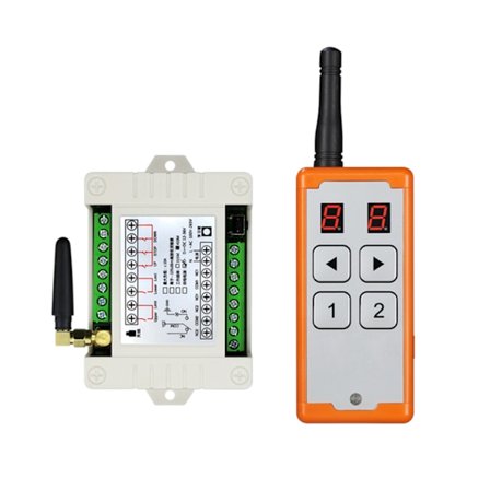 RF fjernbetjening 12V-48V 4 kanals universal 315Mhz/433Mhz fjernbetjening til motor vandpumpe relæ modtager og sender