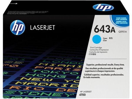 HP 643A - cyan - original - LaserJet - tonerpatron (Q5951A)
