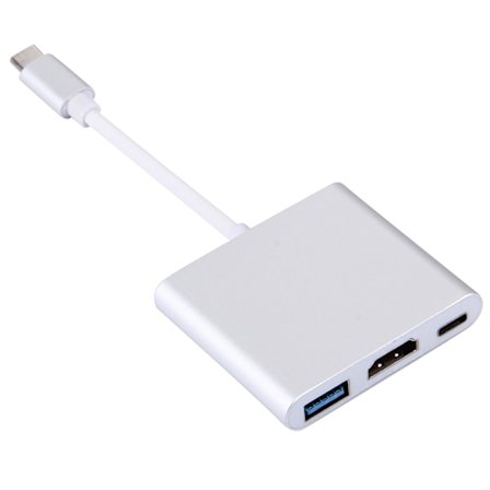 Adapter USB 3.1 Typ-C hane till USB-C, HDMI & USB 3.0 hona – st