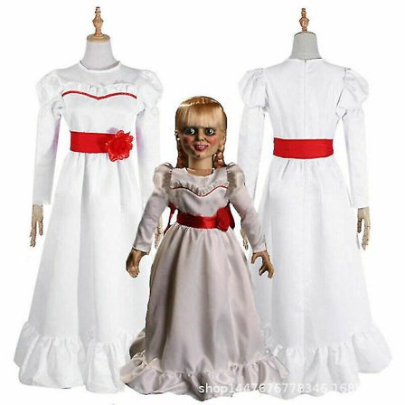 Barnekostyme for Halloween Cosplay Annabelle The Conjuring Doll -a