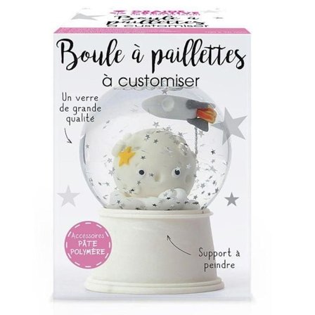 Snöklot - GENERISK - 8 cm - Högkvalitativt glas - Inredning - Glitter ingår