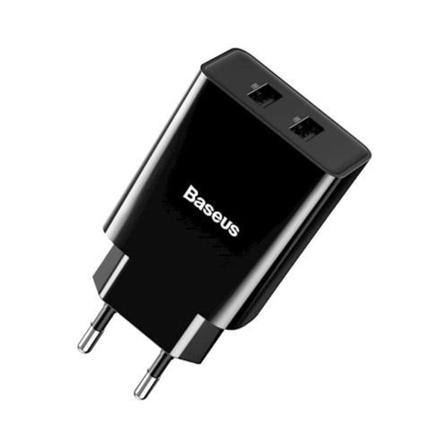 Baseus Väggladdare Mini Dual-u 2 X Usb 2,1a, Svart