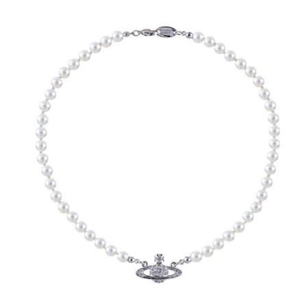 Guldsilver Saturn Pearl Halsband