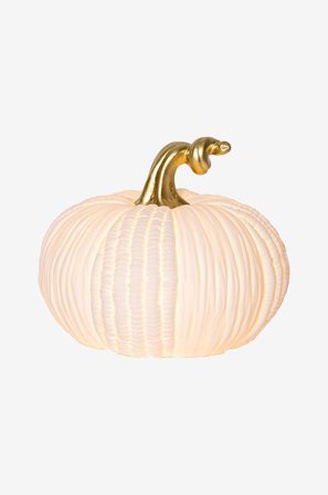 Star Trading - Dekoration Pumpa 17cm - Vit - Prydnadssaker - Från Homeroom