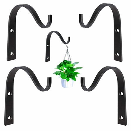 4 stk hengende kurvbeslag smidd jern veggkroker