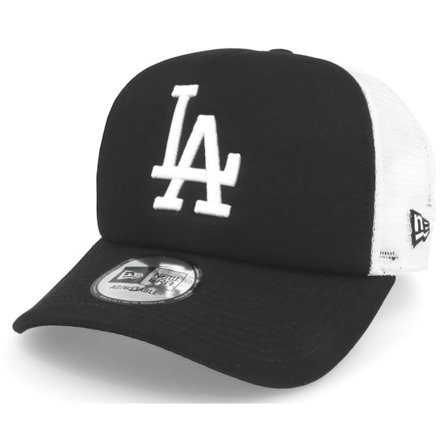 New Era - MLB Sort trucker Kasket - Los Angeles Dodgers Clean Trucker Black Adjustable @ Hatstore