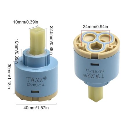 Blandare Hög Spole Ventil 35mm/40mm Kran Tillbehör Keramisk Insats Kran Insats Blandare Kök Bad Handfat Dusch