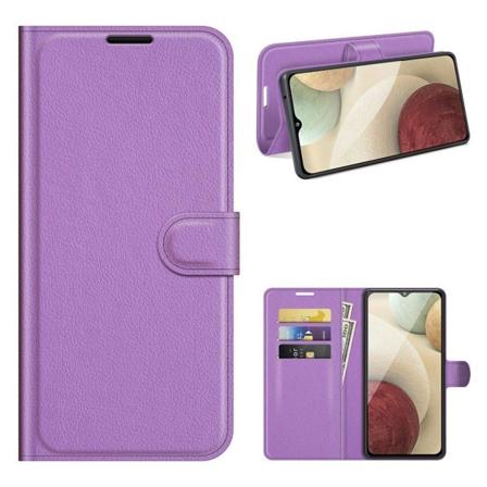 Classic Samsung Galaxy A22 4G flip kuoret - Violetti Purple