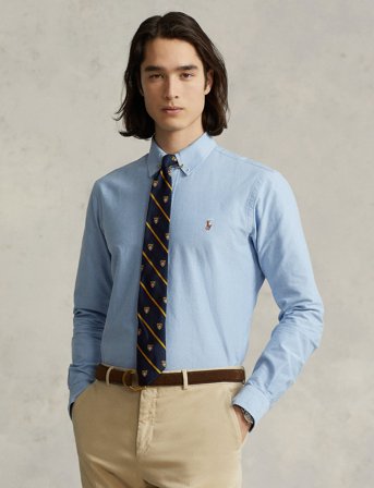 Polo Ralph Lauren Custom Fit Oxford Shirt - Blue - L