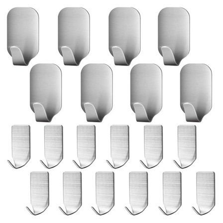 8 kpl 304 ruostumatonta terästä vedenpitäviä liimakoukkuja seinälle asennettava ilman reikien porausta