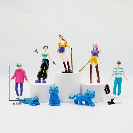 12 stk./sett Kpop Devil Hunter Figursett Rumi Mira Zoey Tiger Bird Ornament ufeff (LGL)