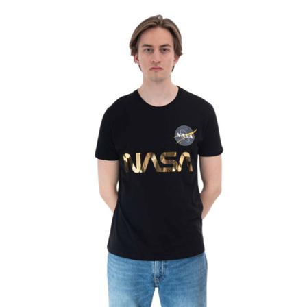 Alpha Industries, Koszulka Nasa Reflective 178501 365 Czarny, Mężczyzna, Rozmiar: M