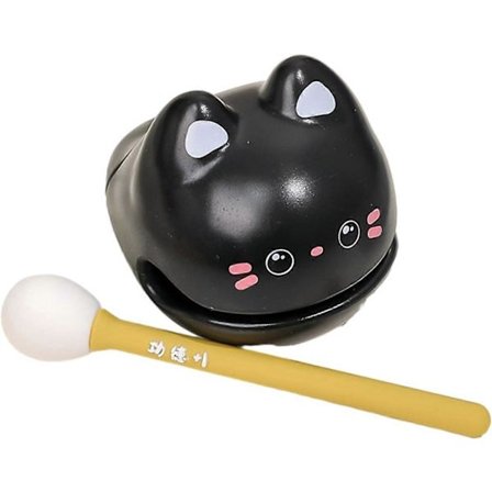 Massivt træ skrivebordsdekoration træslaginstrument til angstlindring tempel fisk tromme percussion instrument skrivebordsdekoration til hjemmet - 