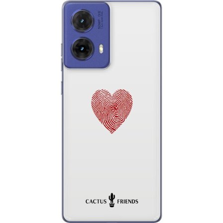 Kompatibel Mobilcover til Motorola Motorola Moto G85 Cactus and Friends - Fingerprint Love