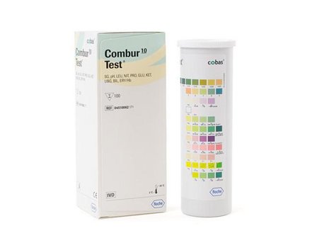 COMBUR Urinstickor 10 test 100/fp - Lyreco - Sjukvård och omsorg - Lab och analys - Urinanalys