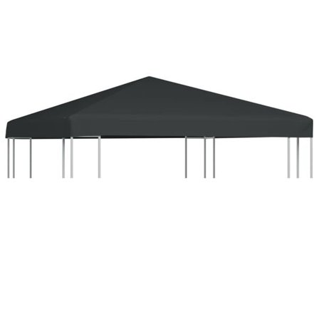 vidaXL Paviljongtak 310 g/m² 3x3 m grå