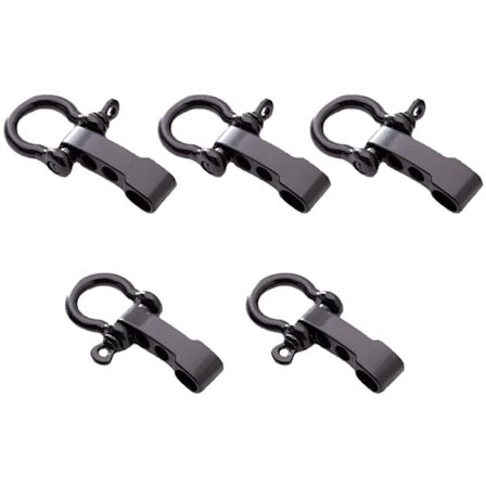 Säädettävä D-rengaslenkkisolki, 5 kpl, musta, kiipeilyvarusteisiin, ulkoiluun