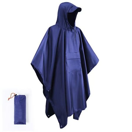 Vanntett poncho for voksne, gjenbrukbar regnponcho for voksne, vanntett poncho for voksne, lett vanntett regnfrakk for utendørs fotturer, camping C