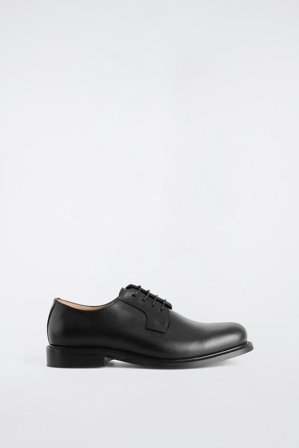COS Men's Leather Derby Shoes in Black