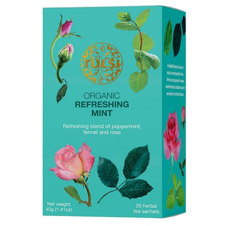 Tulsi Refreshing Mint Te Øko, Helse & Madvarer, Te, Øvrig Te