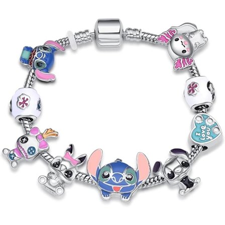 Stitch Armbånd Stitch for Jenter 8-12 Stitch Ting Bursdagsgaver Stitch Smykke Armbånd 6,7 tommer, Metall, ingen edelstener