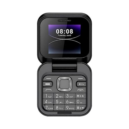 2024 Ny Mini Flip Mobiltelefon 2 SIM-kort Liten Skärm Vikbar Mobiltelefon Olåst Flip Telefon 2G Flip Mobiltelefon För Seniorer [DB] Svart