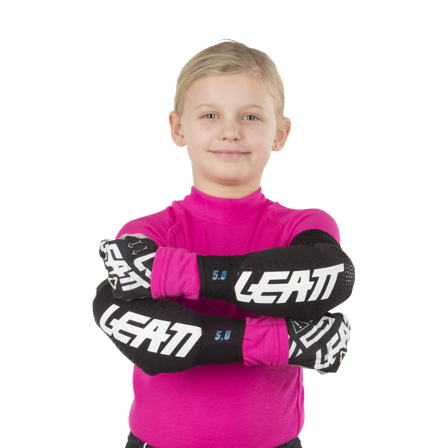 Ellenbogenschützer Child Leatt 3DF 5.0 Weiß-Schwarz Kinder Junior