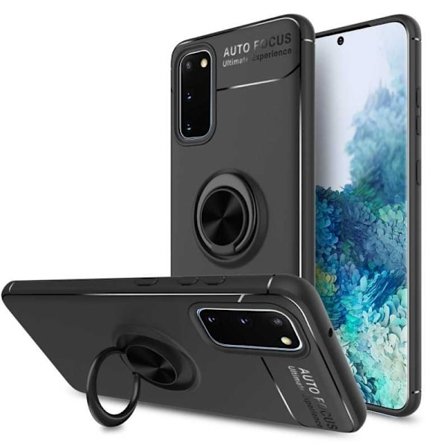 Samsung Galaxy S20 Praktisk Stöttåligt Skal med Ringhållare V3