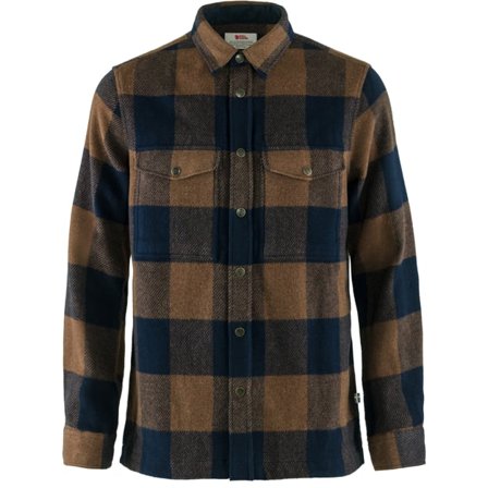 Fjällräven Herr's Canada Shirt in Chestnut/Dark Navy | Size: 3XL, G-1000/Ull