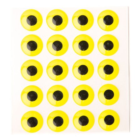Epoxy Eyes 9mm - Fluo Yellow