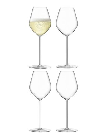 LSA International | Borough Champagne Tulip Glass Set 4 | 28.5 CL