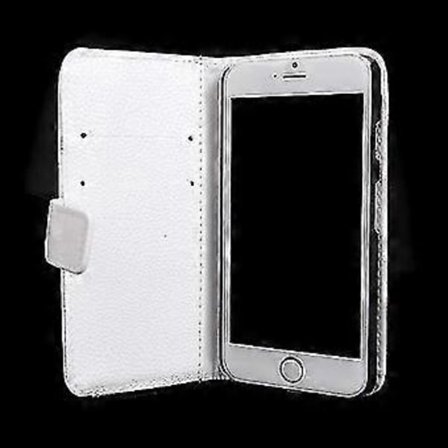 hmwy-fashion flip pu læder bling blomster pung beskyttelsesetui med kortholder til iphone 6 plus