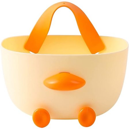 Veggmontert oppbevaringskurv med håndtak, kjøkkenorganisasjonsholder Ho