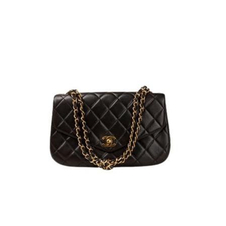 Chanel Vintage, Pre-owned Leather Flap Bag Zwart, Dames, Maat:ONE Size,leer