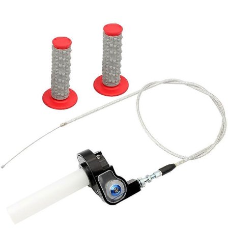 Motorsykkel Gasshåndtak Hurtigvri Gasshåndtak Sett med Gasskabel for 7/8 Tommer 22mm Håndtak