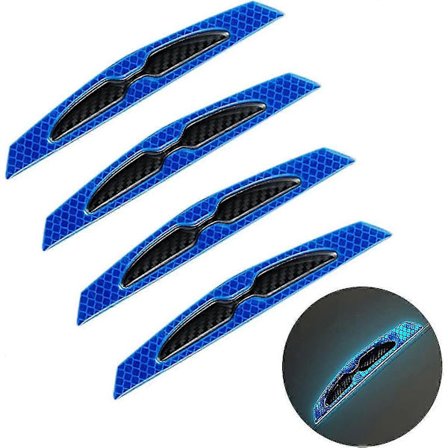 Auton oven reunasuojat, auton oven suojapuskuri törmäyksenestokumit, oven sivureunan suojatarra, sopii useimpiin autoihin (sininen) 4 kpl Ya
