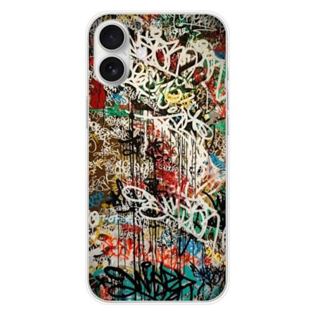 Silicone-fodral - Kompatibel med Apple iPhone 16 Plus - graffiti-design 1