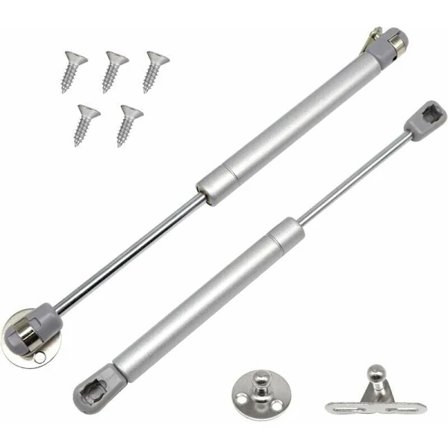 Set med 2 gasfjädrar, 60N/6 kg möbelfjäder gasstötdämpare, mjukstängande gångjärn, hydraulisk fjäder skåpfjäder för kök, A