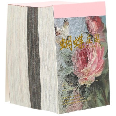 Bok retro notatbok dekorativ blokk papir dagbok dekorativt papir (6X4 cm, som vist på figur 2)