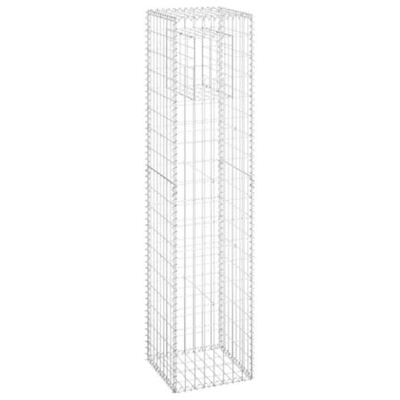 Vidaxl Gabionkorg Stolpform 40x40x180 Cm Järn Silver