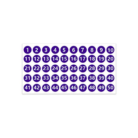 20 st 1 till 50 Nummerklistermärken Konsekventa Nummerklistermärken 1 tum Självhäftande Dekal För Lager S