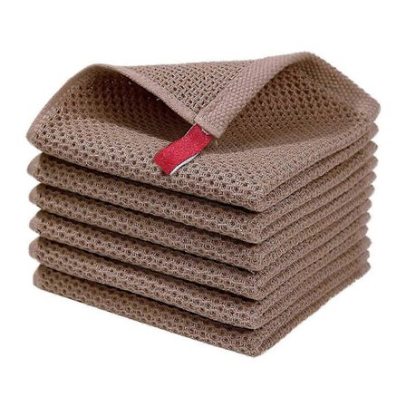 6 st, Antibakteriella våffeldiskhanddukar - Förtjockade rengöringsdukar för diskho och spis - Tvättbara och hållbara - Set om 4 6 Delar AFF