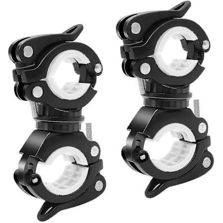 Lampeholder 2 stk Cykel Lygtebeslag Til Foran / Bag 360 Grader