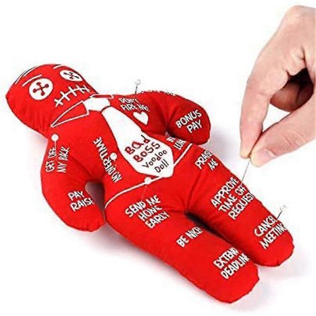 Dårlig Chef Voodoo Dukke Stress Relief Reducer Bedste Nyhedsgave Til Pink Elefant Udveksling Polyester Julefrokost Gaver hurtigt