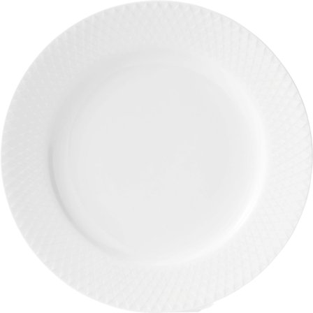 Lyngby porcelæn Rhombe Tallerken 21cm Hvit, Lyngby Porselæn