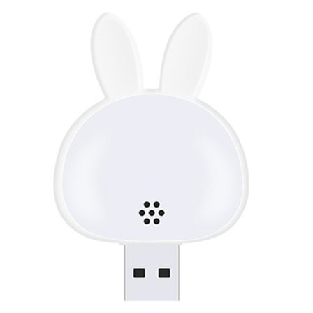 USB plug-in Søde Kaniner LED Natlampe 3 Farveskiftende Natlampe til Sengelæsning