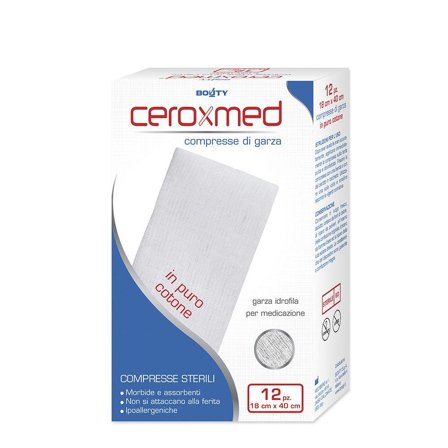 Ceroxmed Garza sterile 18x40cm 12 pezzi