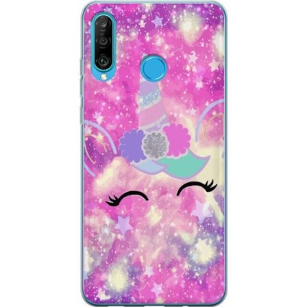 Kompatibelt Mobilskal till Huawei Huawei P30 lite Glad Enhörning