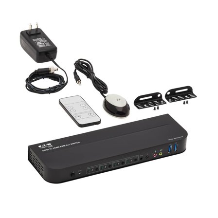 TRIPP LITE HDMI USB KVM Switch 4-Port 4K 60Hz HDR HDCP 2.2 IR USB Sharing - KVM / lyd / USB-svitsj - 4 porter